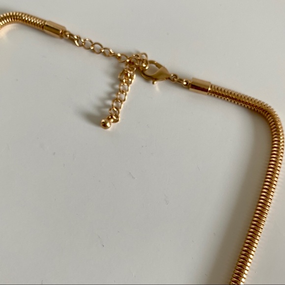 Gold Bib Reversible Statement Adjustable Necklace - Picture 5 of 7